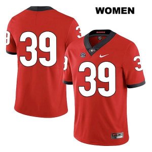 Women's Georgia Bulldogs NCAA #39 KJ McCoy Nike Stitched Red Legend Authentic No Name College Football Jersey DOU5754SF